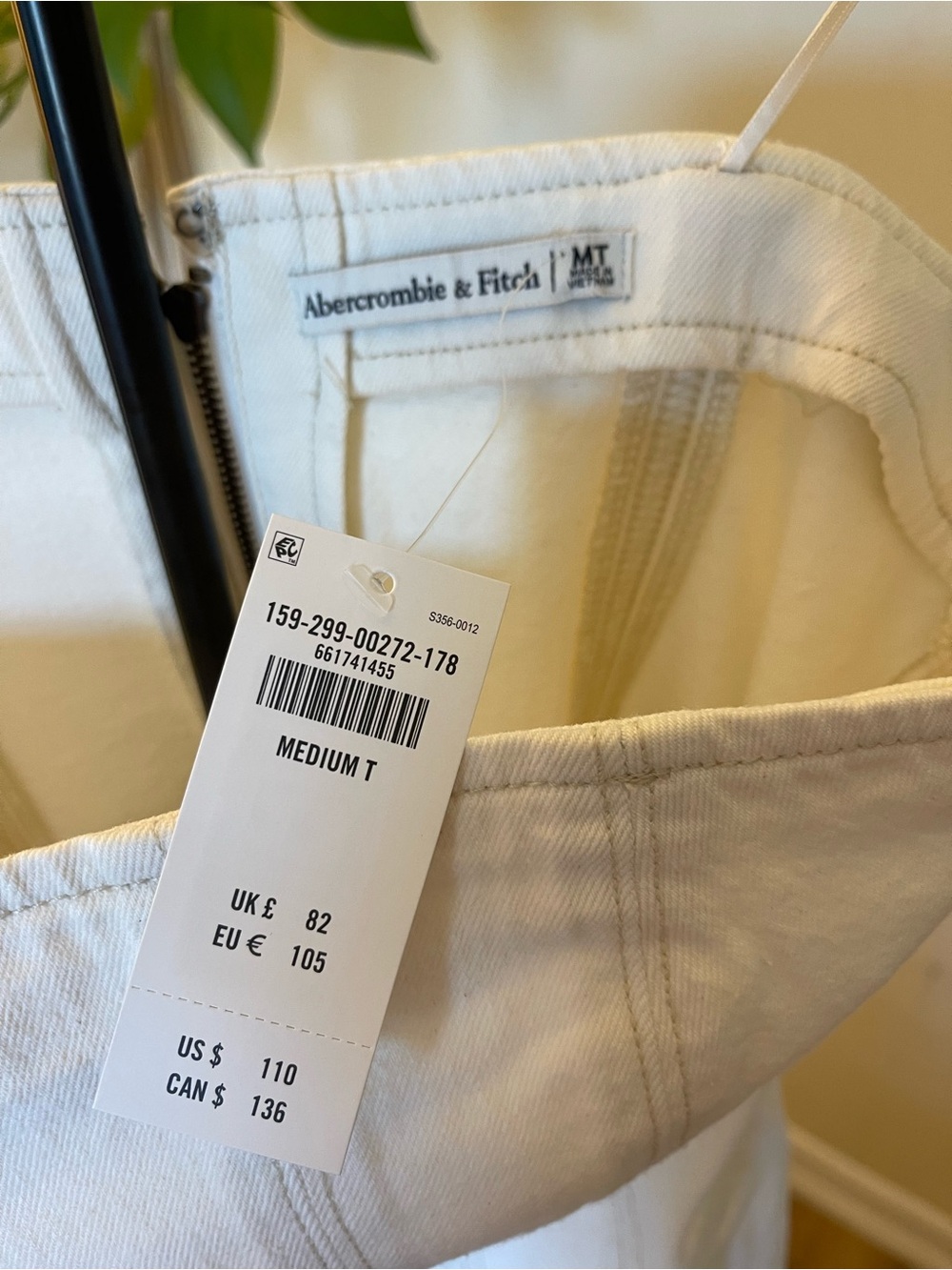 Abercrombie & Fitch Mila Strapless Denim Midi Dress stretch - Picture 3 of 7